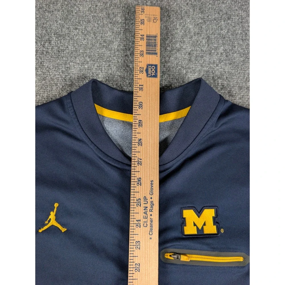 Michigan Wolverines‎ Jordan 1/4 Zip Pullover Mens XL Navy Blue Gray 34451X-MC1